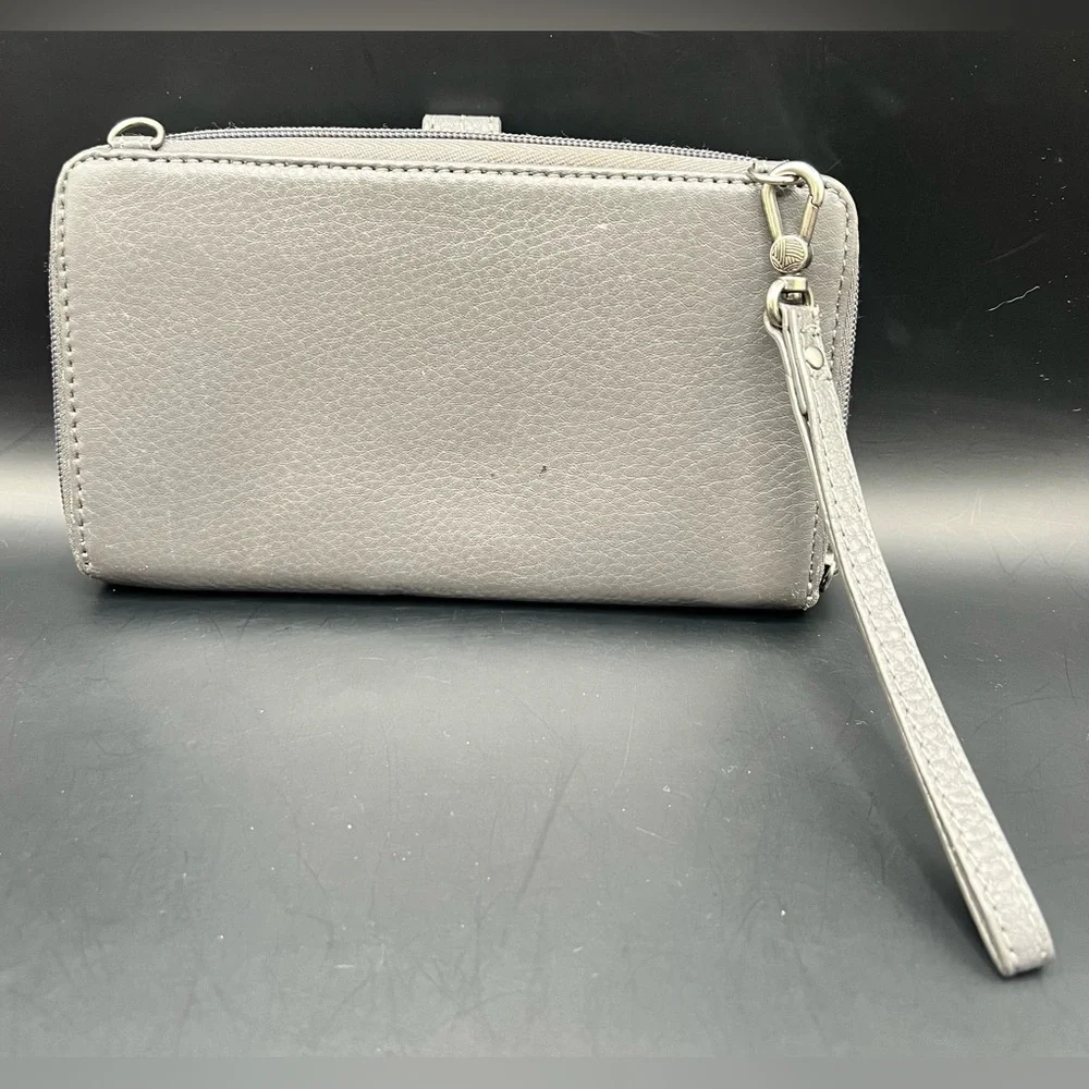The Sak‎ - Gray Studded Leather Wristlet- Pre- Owned